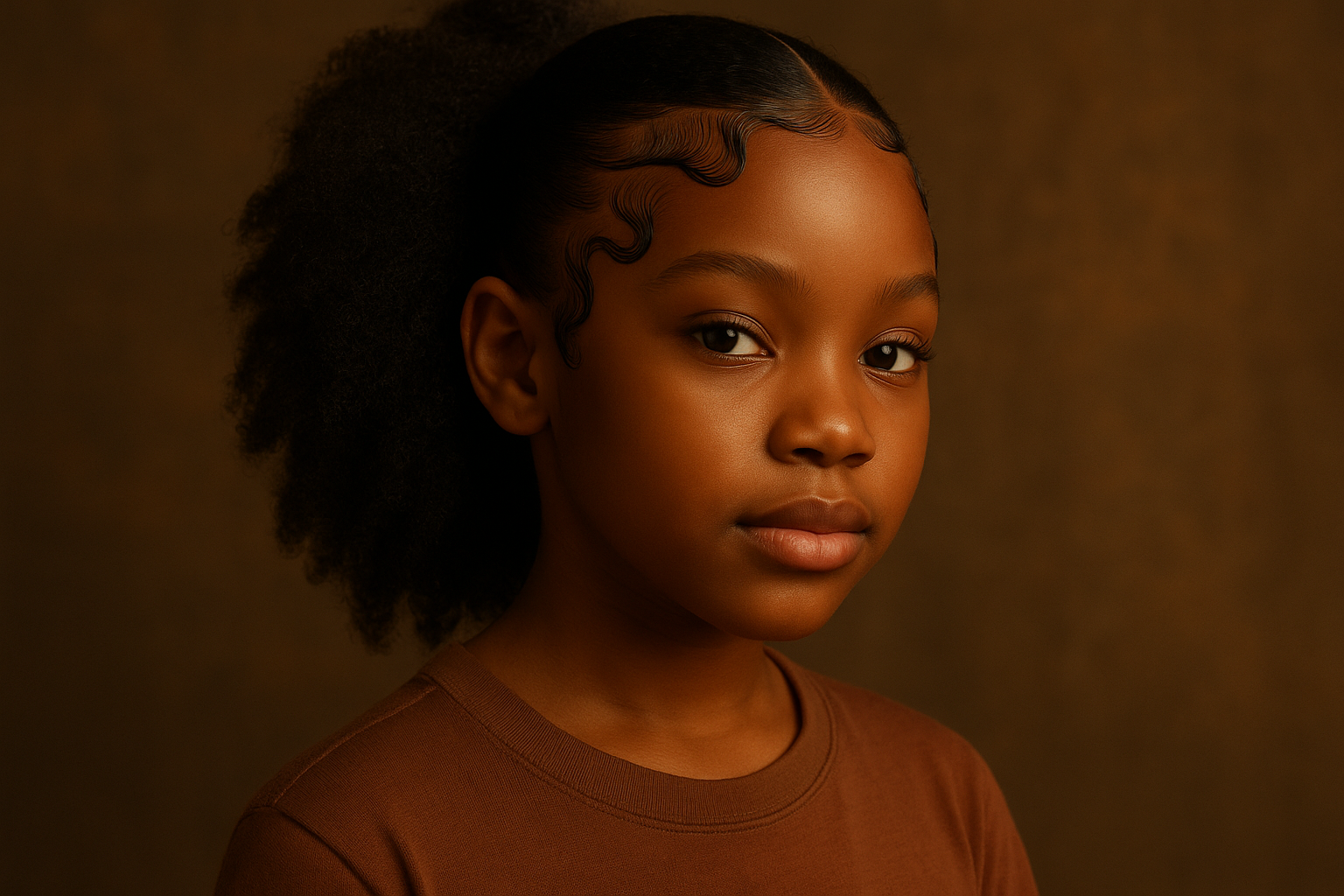 Black girl with edges 